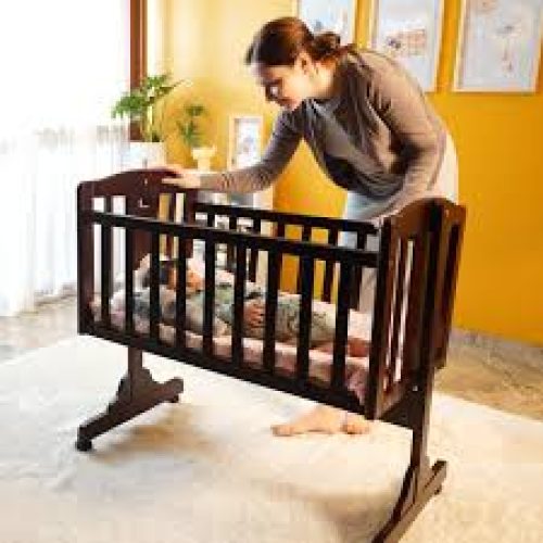 wooden baby cradle second hand